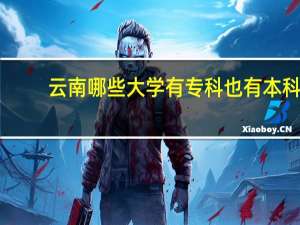 云南哪些大学有专科也有本科
