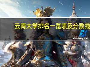 云南大学排名一览表及分数线
