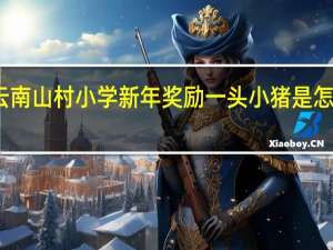 云南山村小学新年奖励一头小猪是怎么回事-云南山村小学新年奖励一头小猪被网友称赞
