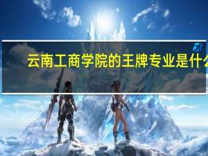云南工商学院的王牌专业是什么