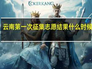 云南第一次征集志愿结果什么时候出来