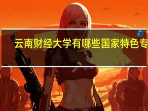 云南财经大学有哪些国家特色专业