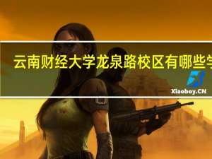 云南财经大学龙泉路校区有哪些学院