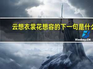 云想衣裳花想容的下一句是什么