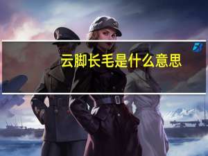 云脚长毛是什么意思