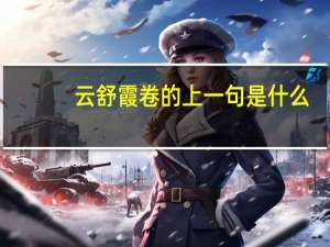 云舒霞卷的上一句是什么