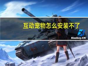 互动宠物怎么安装不了