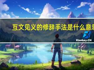 互文见义的修辞手法是什么意思