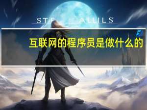 互联网的程序员是做什么的