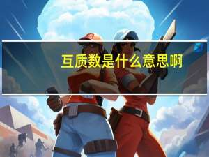 互质数是什么意思啊