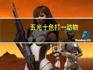 五光十色打一动物