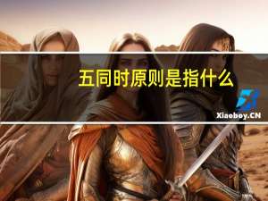 五同时原则是指什么（五同时是指什么）