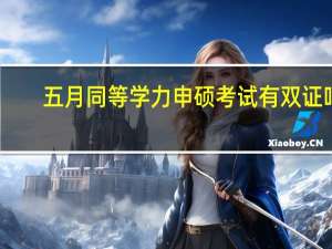 五月同等学力申硕考试有双证吗