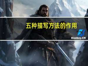 五种描写方法的作用