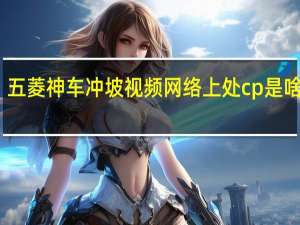 五菱神车冲坡视频 网络上处cp是啥意思