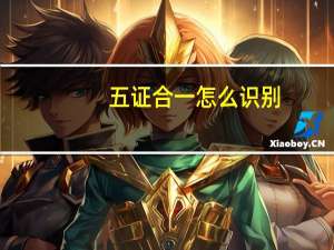 五证合一怎么识别