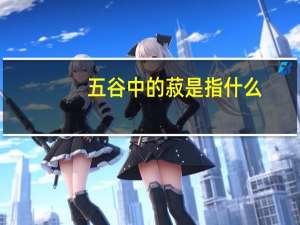 五谷中的菽是指什么