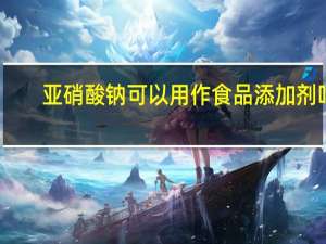 亚硝酸钠可以用作食品添加剂吗