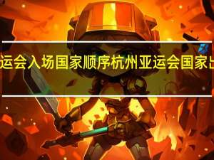 亚运会入场国家顺序 杭州亚运会国家出场顺序