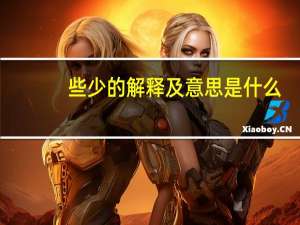 些少的解释及意思是什么