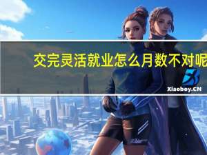 交完灵活就业怎么月数不对呢