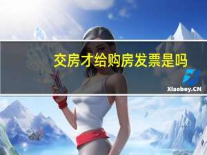 交房才给购房发票是吗