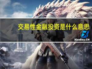 交易性金融投资是什么意思（交易性金融简介）