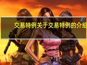 交易特例 关于交易特例的介绍
