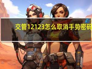 交管12123怎么取消手势密码