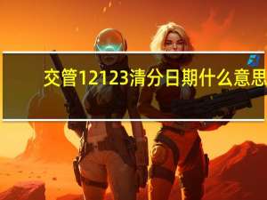 交管12123清分日期什么意思