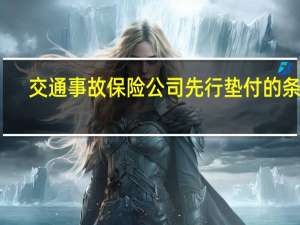 交通事故保险公司先行垫付的条件
