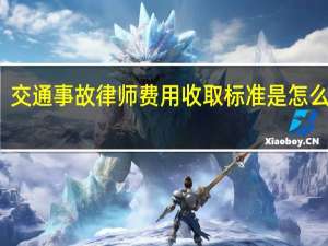 交通事故律师费用收取标准是怎么样的