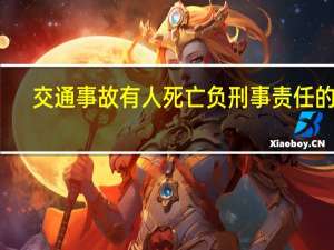 交通事故有人死亡负刑事责任的吗