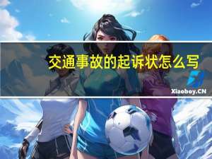 交通事故的起诉状怎么写