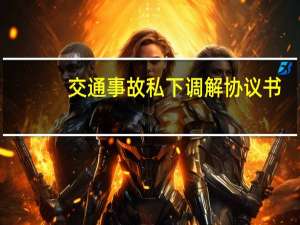 交通事故私下调解协议书
