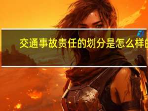交通事故责任的划分是怎么样的