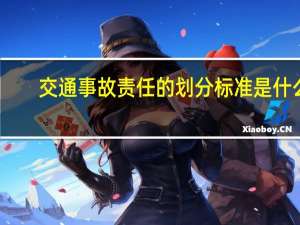 交通事故责任的划分标准是什么