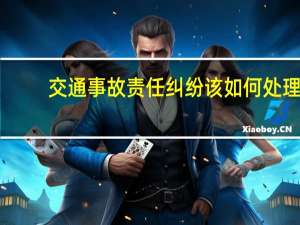 交通事故责任纠纷该如何处理