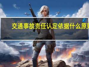 交通事故责任认定依据什么原则