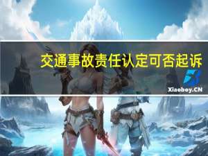 交通事故责任认定可否起诉