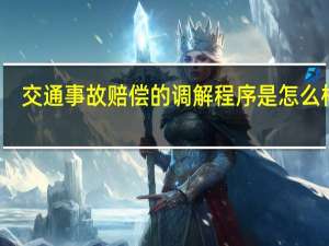 交通事故赔偿的调解程序是怎么样的