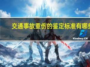 交通事故重伤的鉴定标准有哪些