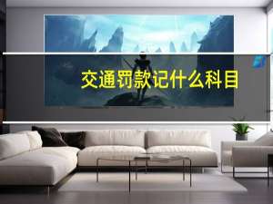 交通罚款记什么科目
