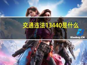 交通违法13440是什么