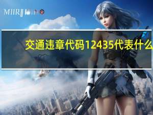 交通违章代码12435代表什么