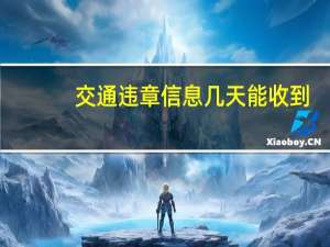 交通违章信息几天能收到