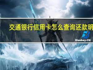 交通银行信用卡怎么查询还款明细（交通银行信用卡怎么查询进度）