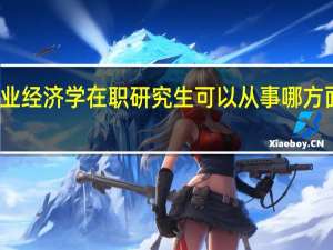 产业经济学在职研究生可以从事哪方面的工作