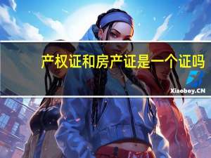 产权证和房产证是一个证吗