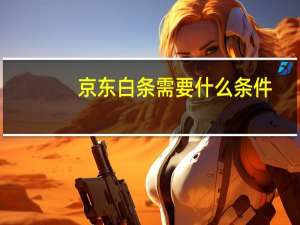 京东白条需要什么条件